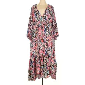 Raga Floral V-Neck Maxi Dress | Size 3X - NWT